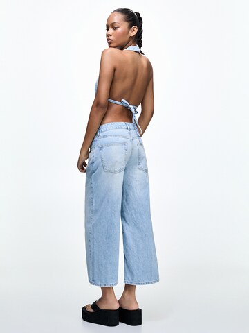 Wide Leg Jean Pull&Bear en bleu