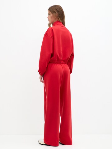Pull&Bear Wide leg Broek in Rood