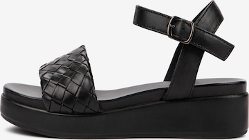 COX Sandals in Black: front