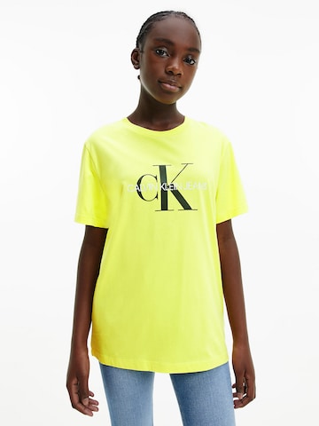 T-Shirt Calvin Klein Jeans en jaune : devant