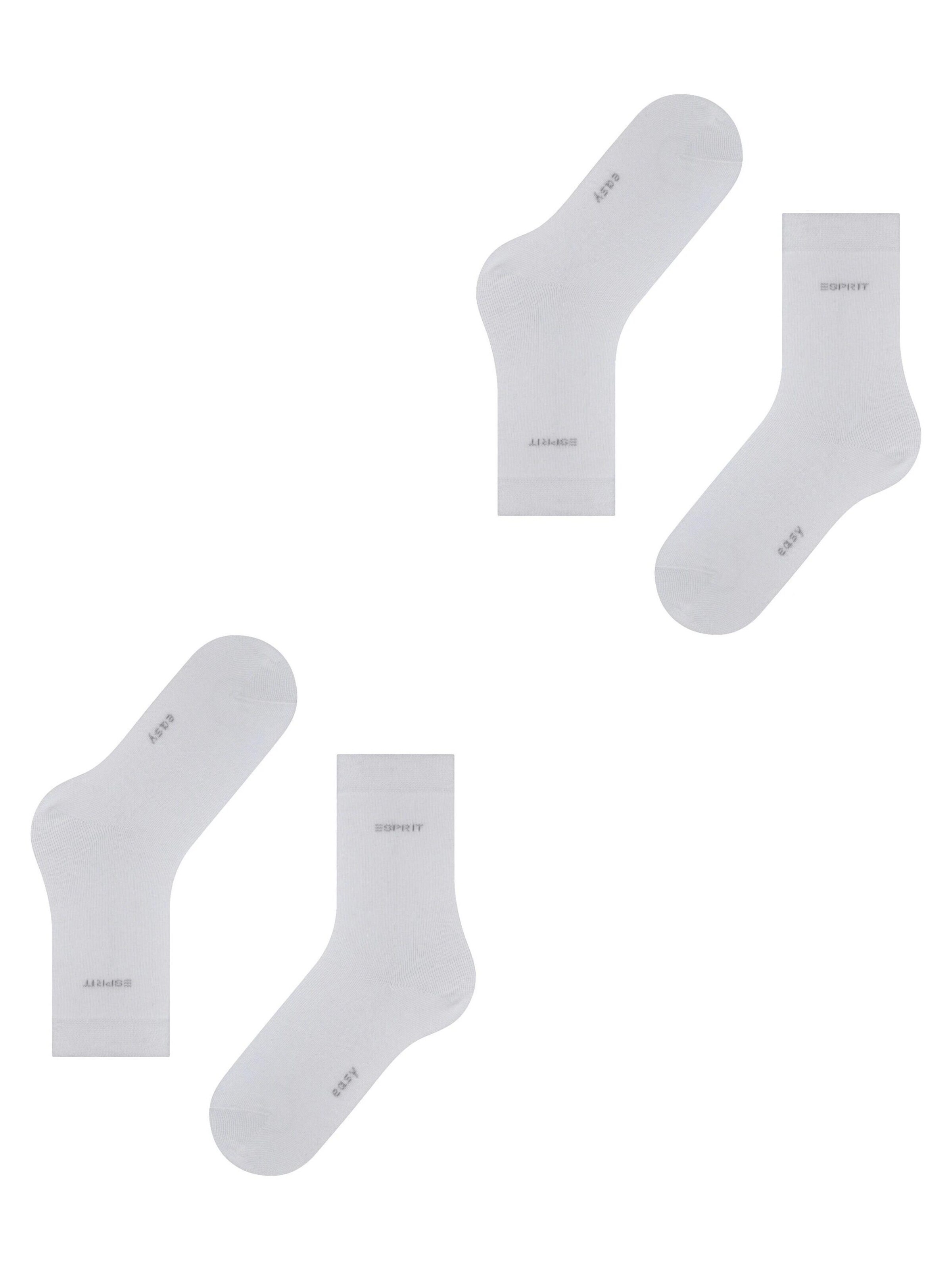 ESPRIT Socks 'Basic Easy 2-Pack' in White