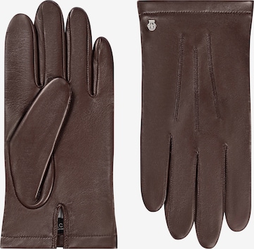 Roeckl Full finger gloves 'WIEN' in Brown: front