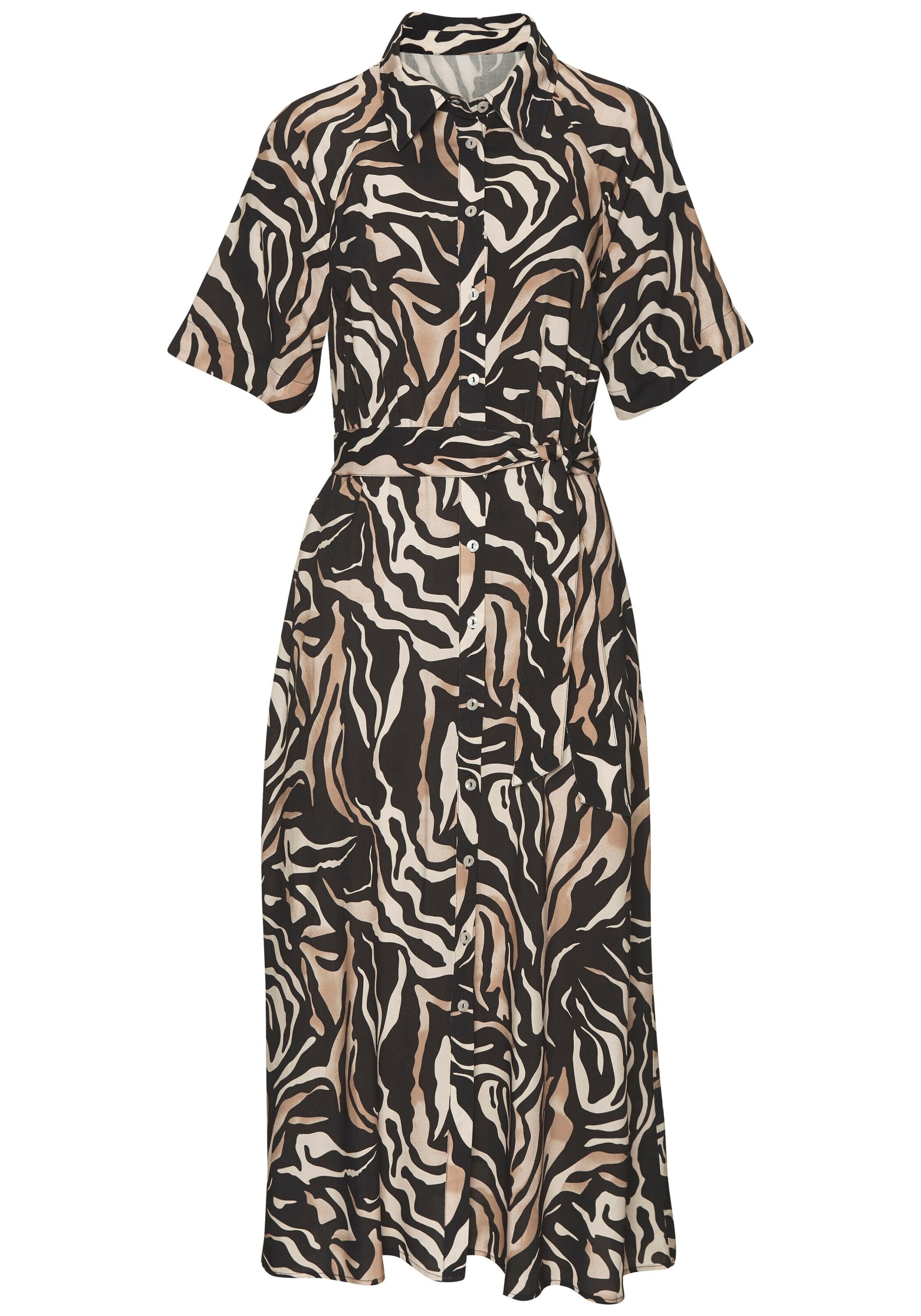 VIVANCE Shirt dress in Brown: front
