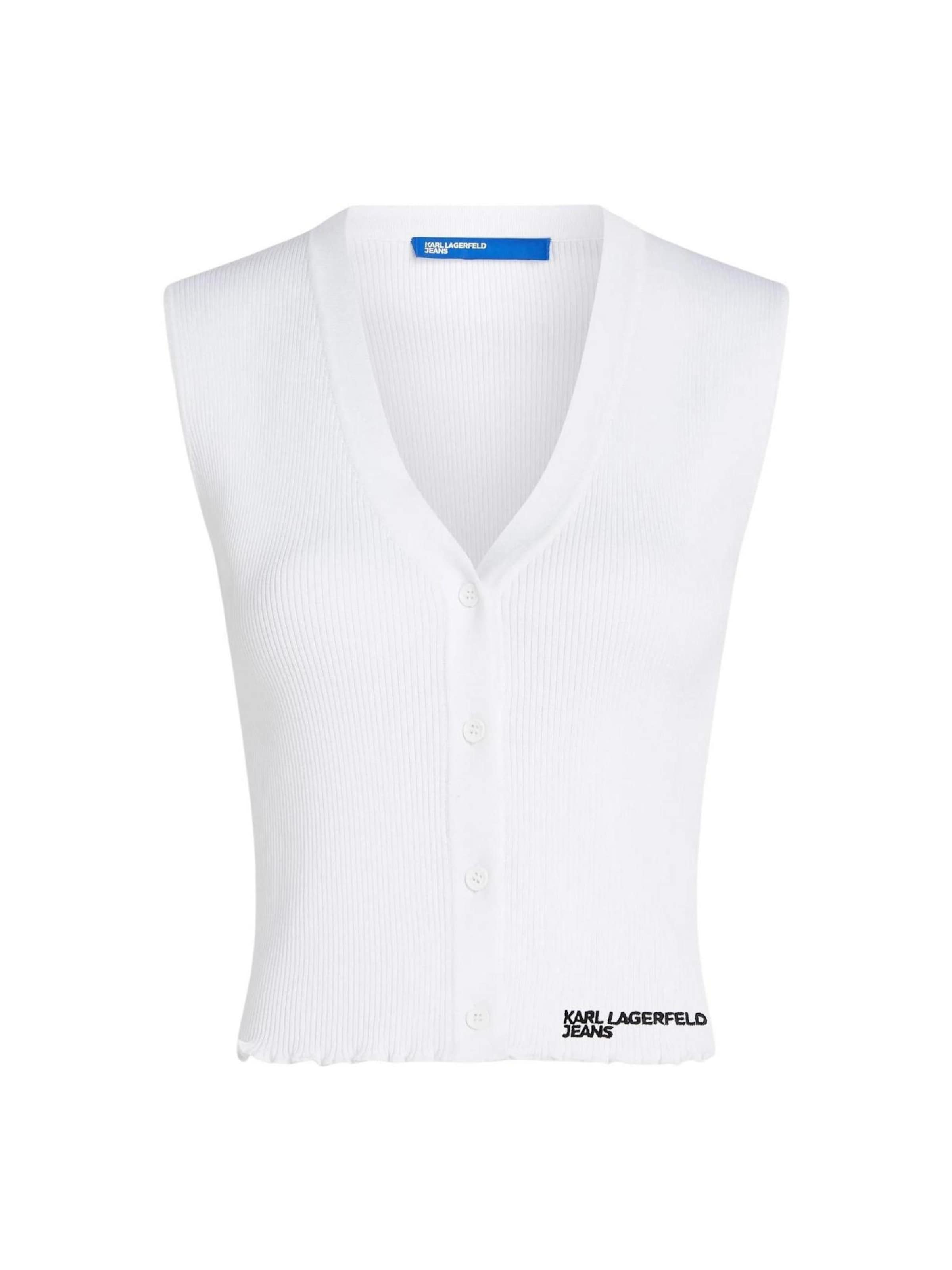 KARL LAGERFELD JEANS Top 'KLJ Light Knit Top B2W18024' in Wit