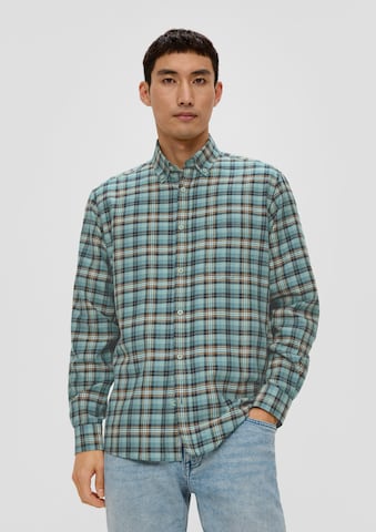 s.Oliver Regular fit Button Up Shirt in Green: front