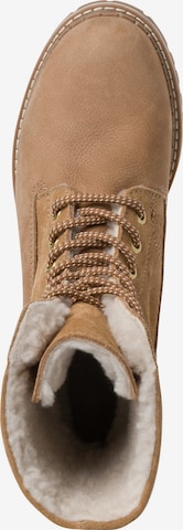 TAMARIS Lace-Up Ankle Boots in Beige