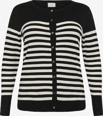KAFFE CURVE Cardigan 'Lizzy' i sort: forside
