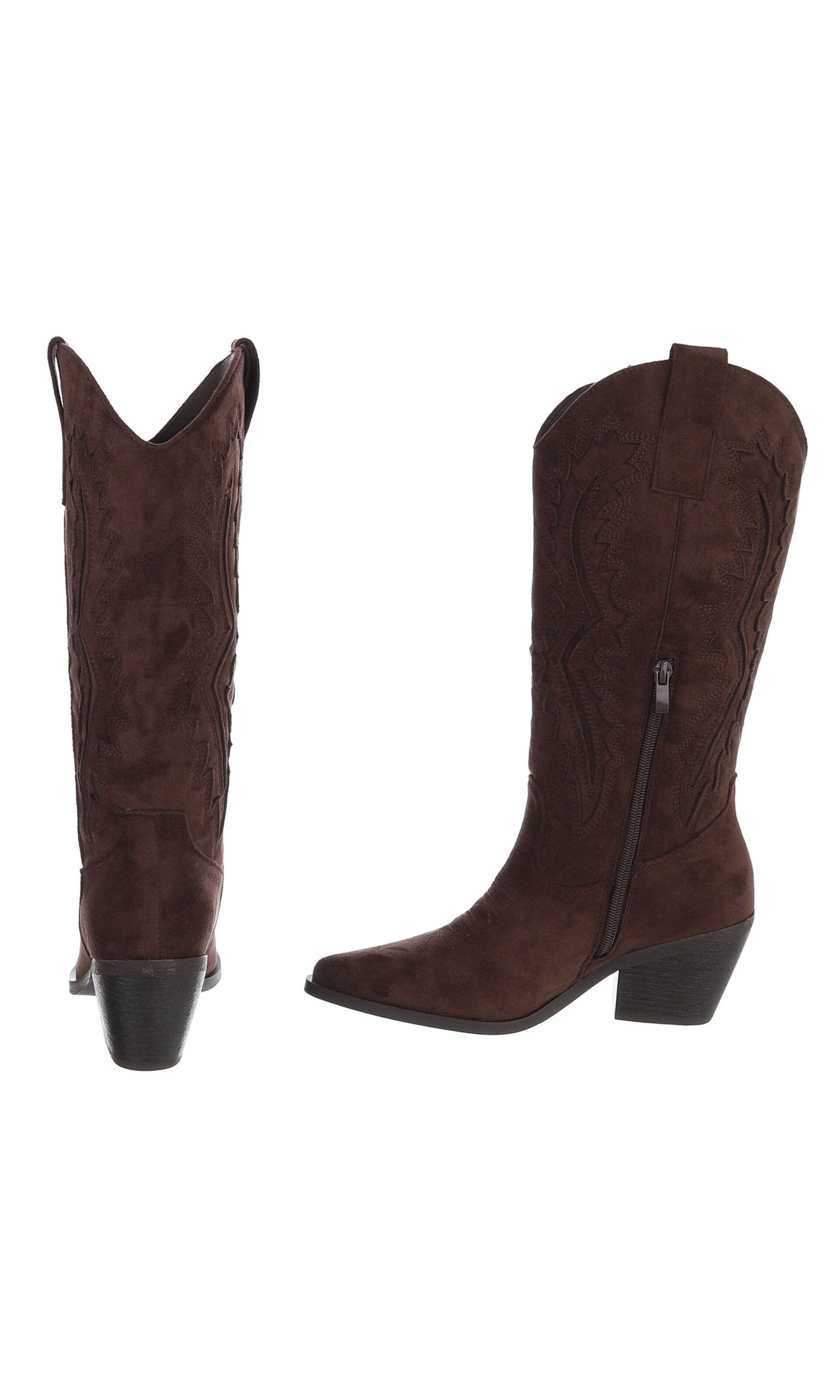 Ital-Design Cowboystiefel in Braun