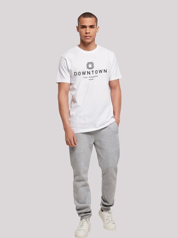 T-Shirt 'Downtown LA' F4NT4STIC en blanc