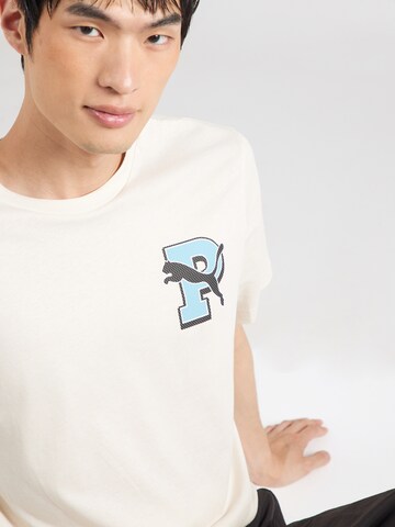 PUMA - Camisa funcionais 'Graphic Varsity' em branco
