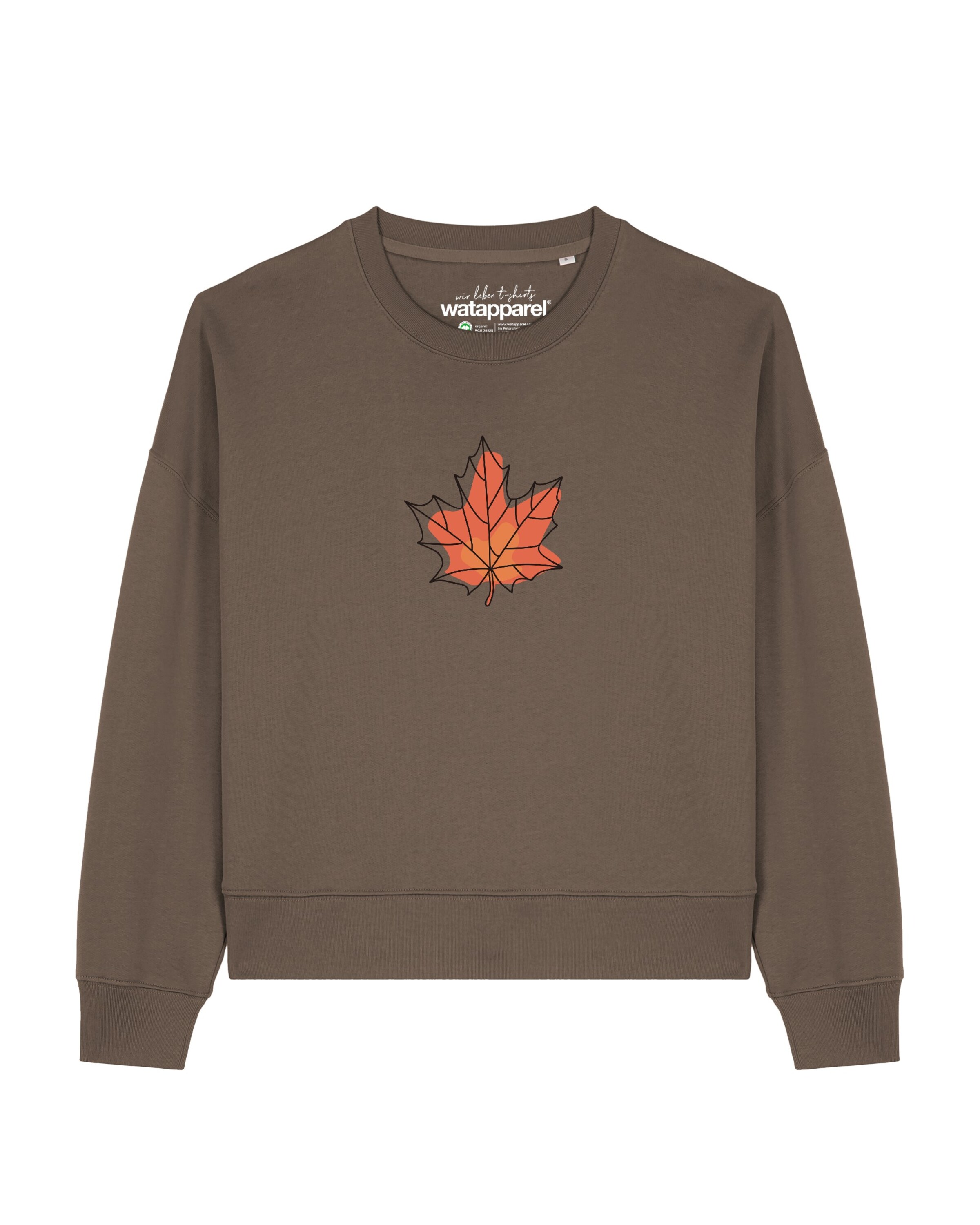 Watapparel Sweatshirt 'Herbst ' in Braun: Vorderseite