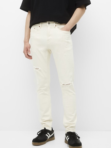 Coupe slim Jean Pull&Bear en beige