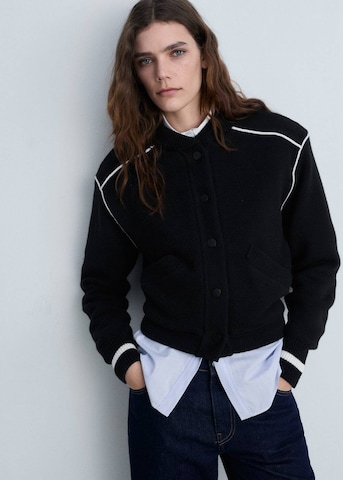 MANGO Between-Season Jacket 'Bonded' in Black