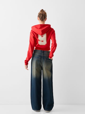 Bershka Sweatjacke in Rot