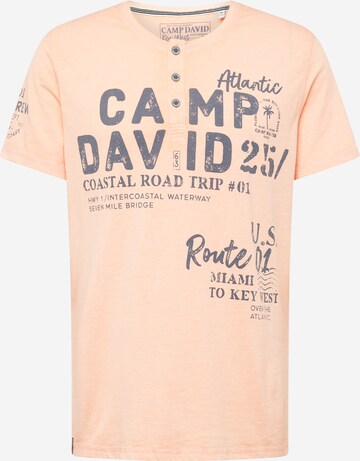 Maglietta di CAMP DAVID in arancione: frontale