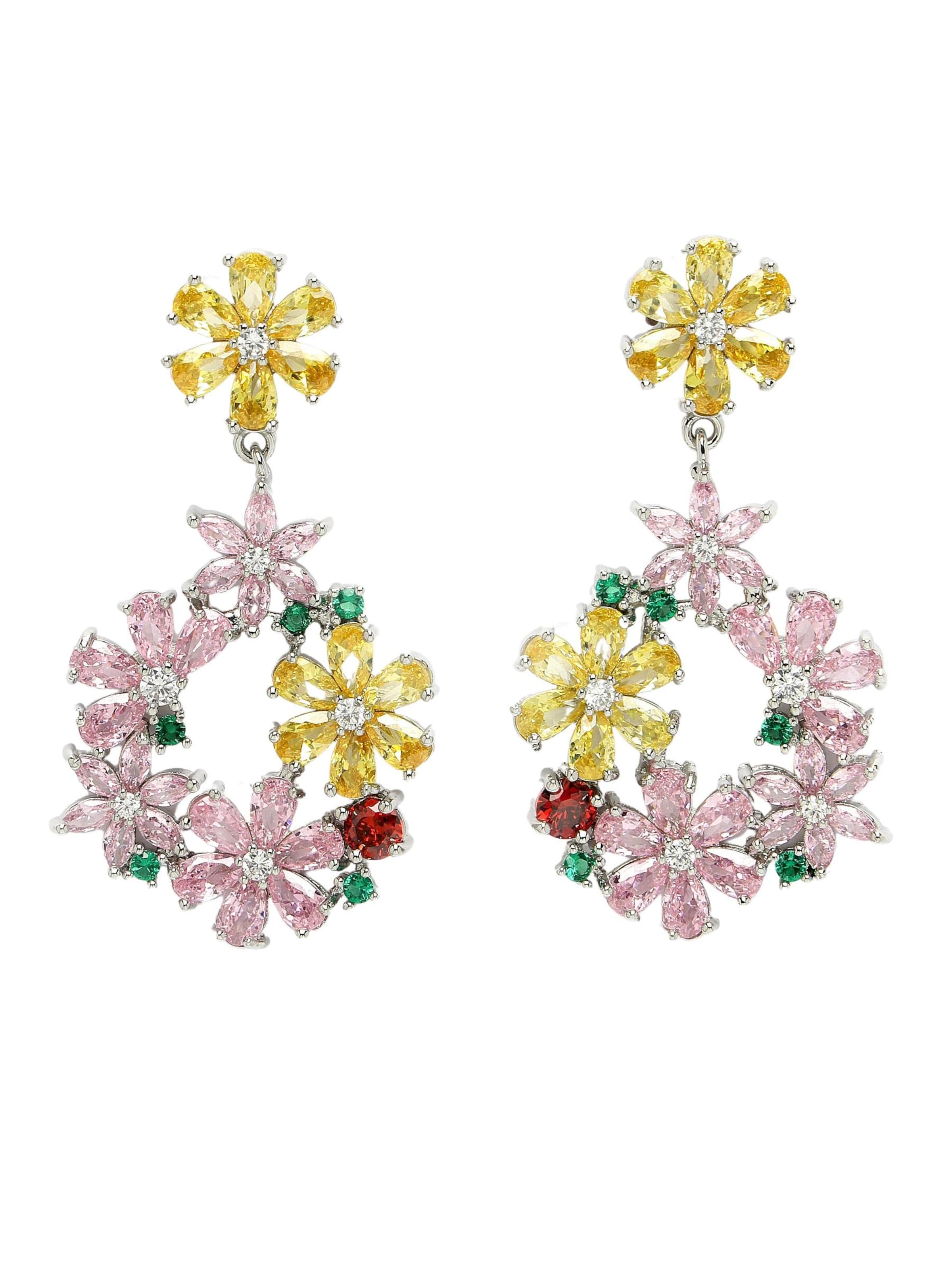 AVANT-GARDE PARIS Boucles d'oreilles 'Denisaette' en mélange de couleurs, Vue avec produit