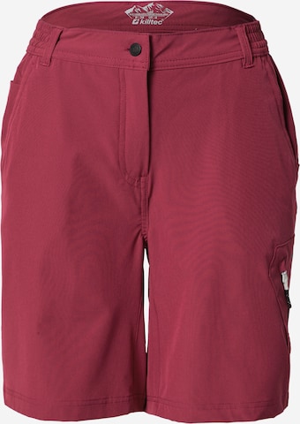 KILLTEC Regular Outdoor trousers in Red: front