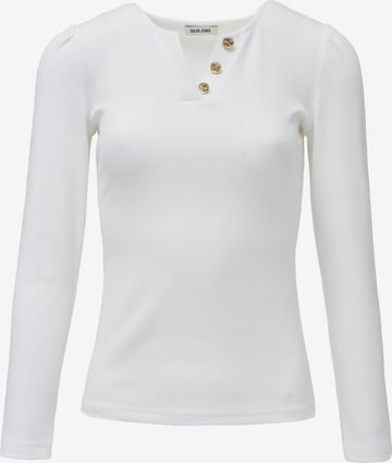 T-shirt Salsa Jeans en blanc : devant