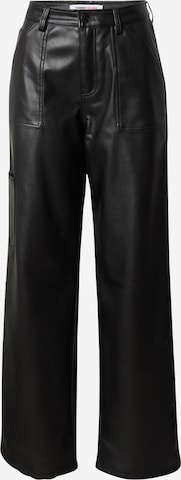 Tommy Jeans Wide leg Broek 'Daisy' in Zwart: voorkant