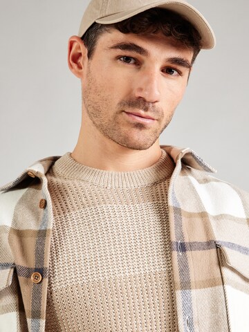JACK & JONES Pulover 'HUGO' | bež barva