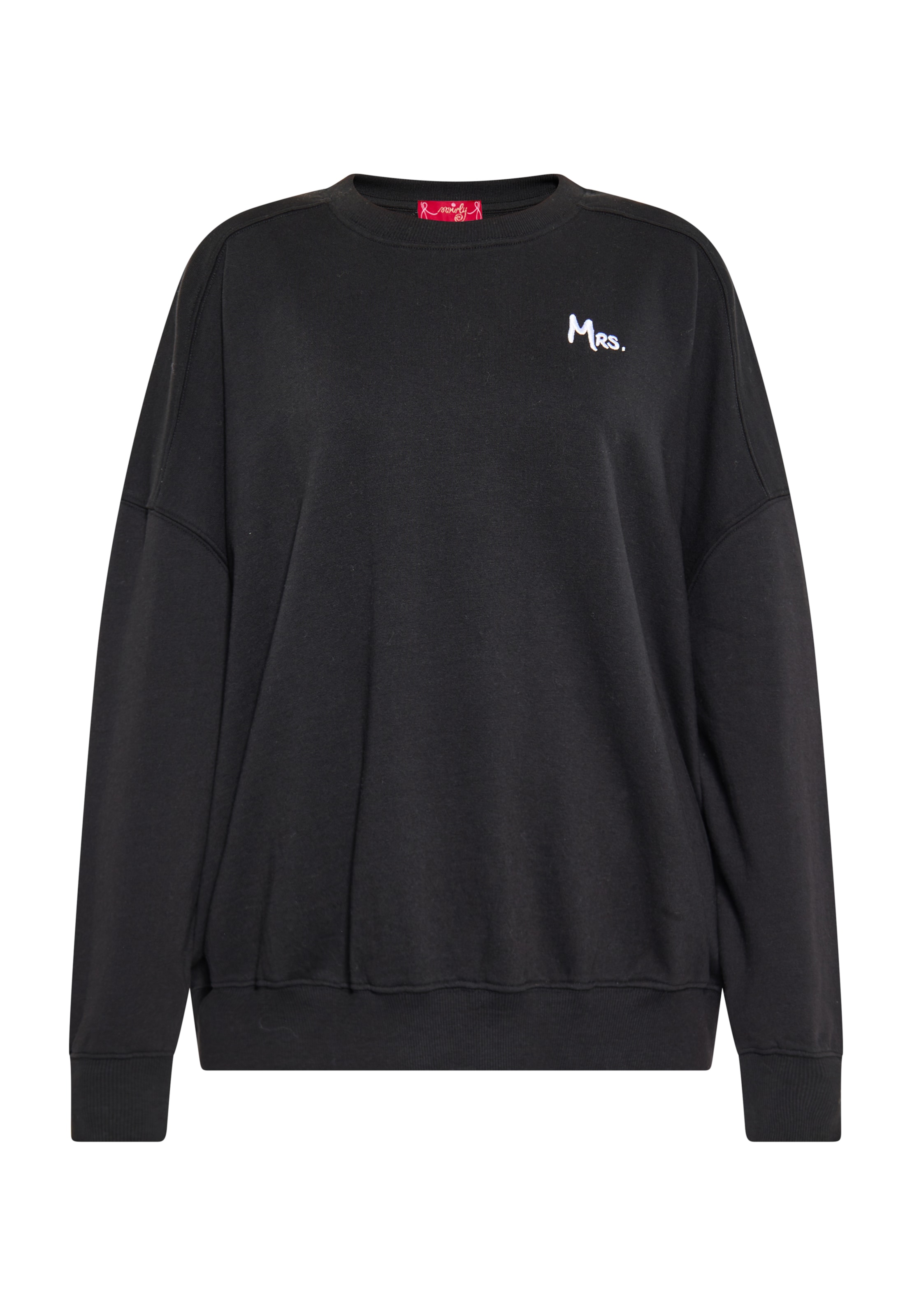 swirly Суичър в черно: отпред