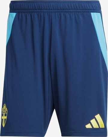 ADIDAS PERFORMANCE Regular Workout Pants 'Sweden 24 Home' in Blue: front