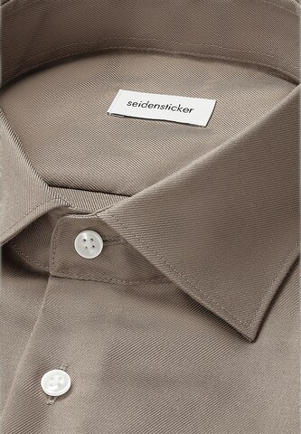 Coupe slim Chemise SEIDENSTICKER en beige
