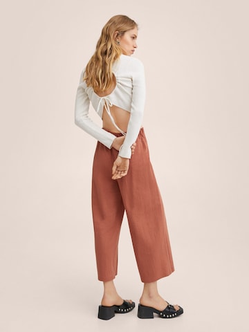 Wide leg Pantaloni 'Cintia' de la MANGO pe portocaliu