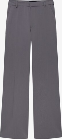 Pull&Bear Loose fit Trousers with creases in Grey: front