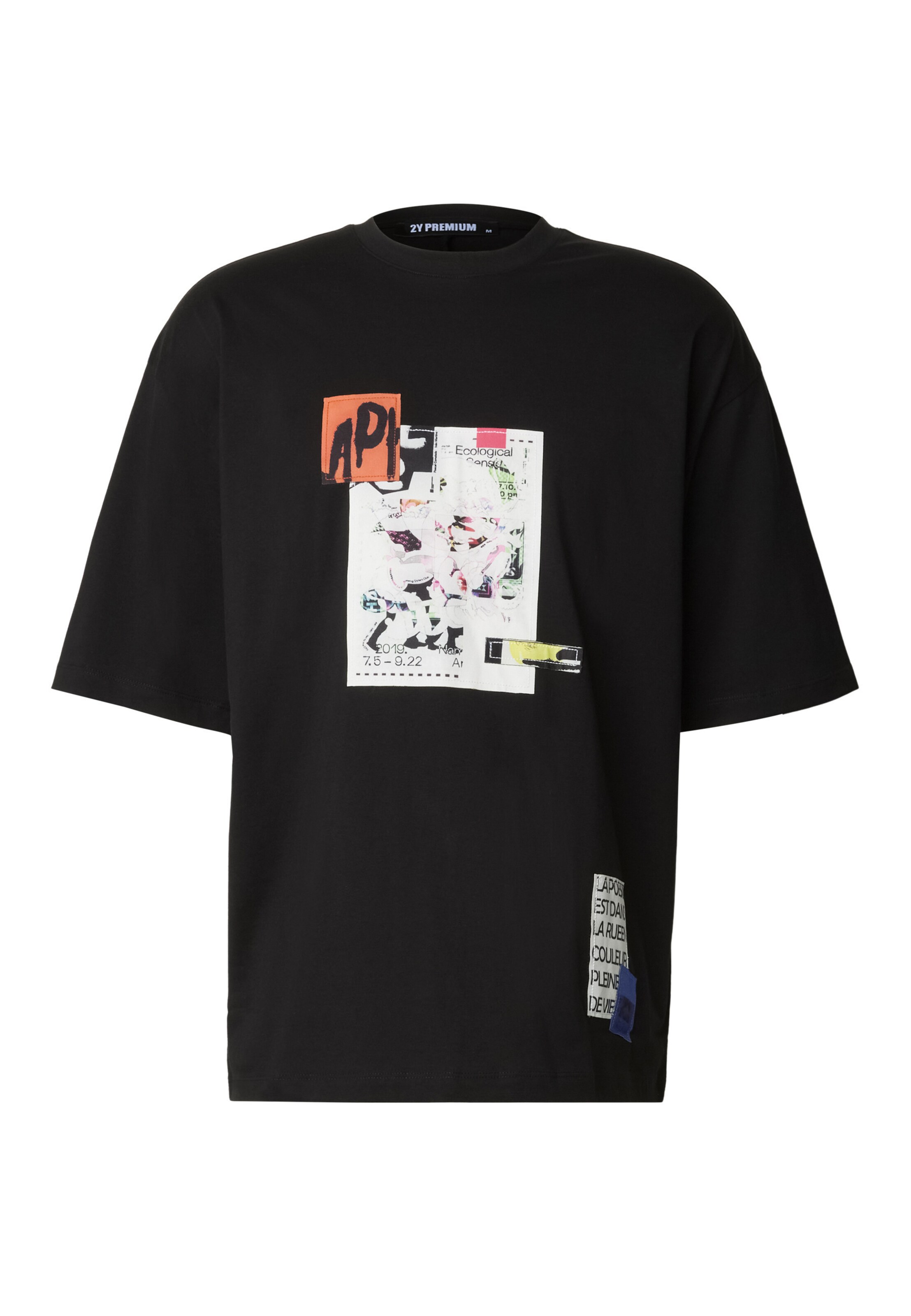 2Y Premium Shirt 'Ecological Sense' in M in Pastel green / Rose / Black / White, Item view
