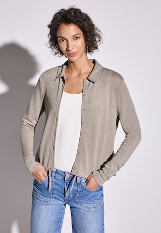 STREET ONE Knit Cardigan in Beige: front