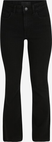PIECES Flared Jeans 'PEGGY' in Black: front