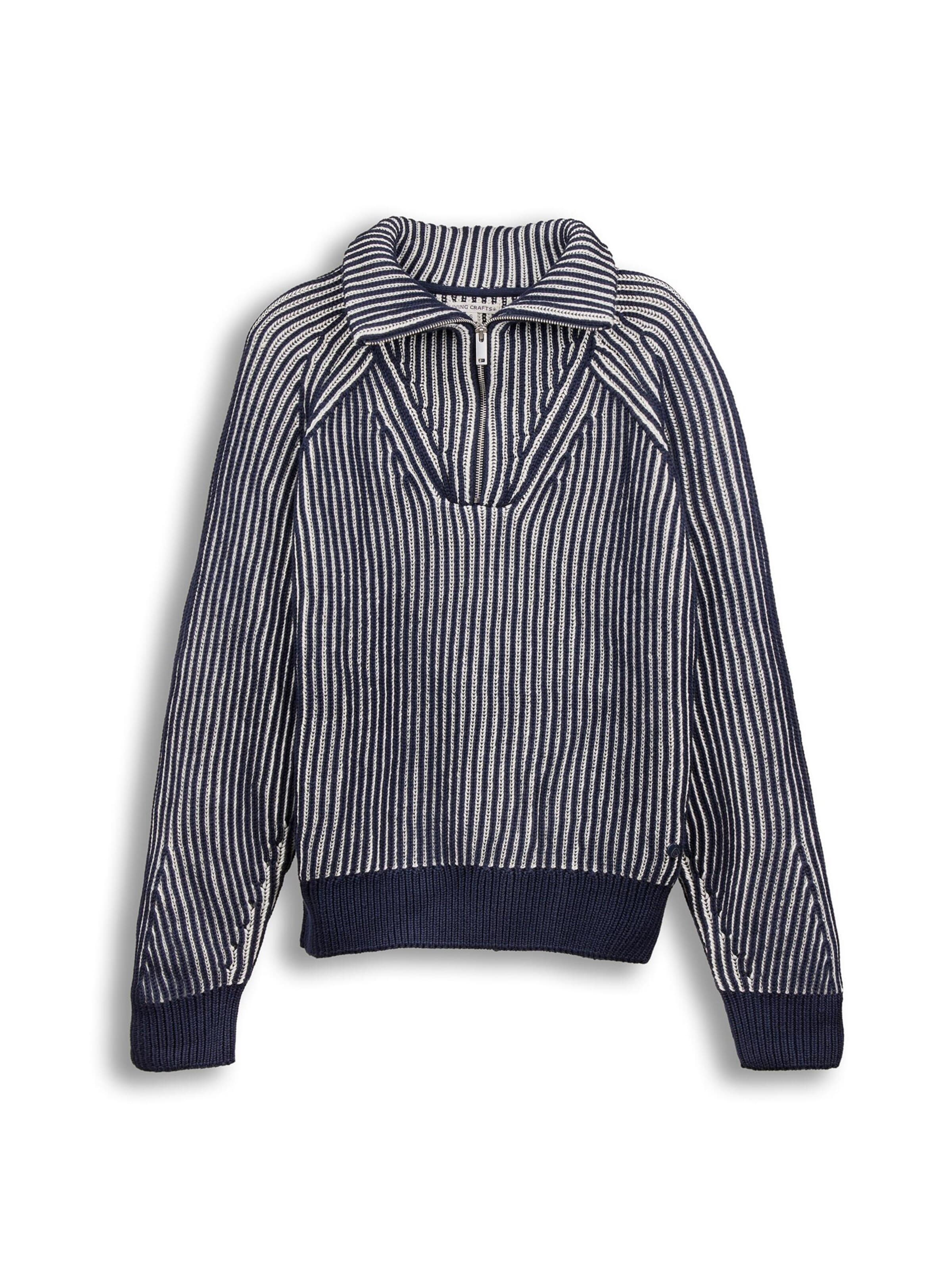 Living Crafts Pullover 'BIRKA' in Blau: Vorderseite