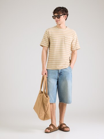 T-Shirt 'Drip' INDICODE JEANS en beige