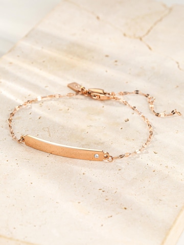 Braccialetto 'Crystal Bar Rolo' di Hey Happiness in oro