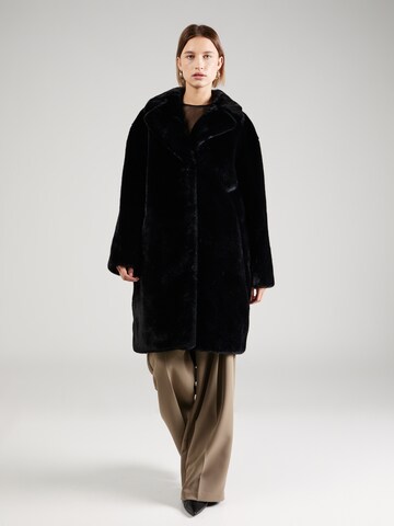 STAND STUDIO Winter Coat in Black: front