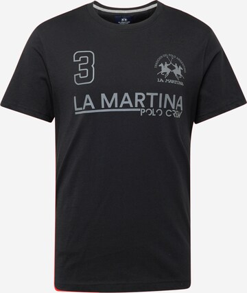 La Martina T-Shirt in Schwarz: predná strana