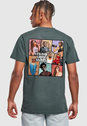 Merchcode Shirt 'Grand Collage' in Groen