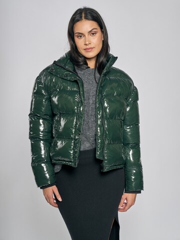 FREAKY NATION Winter jacket in Green: front