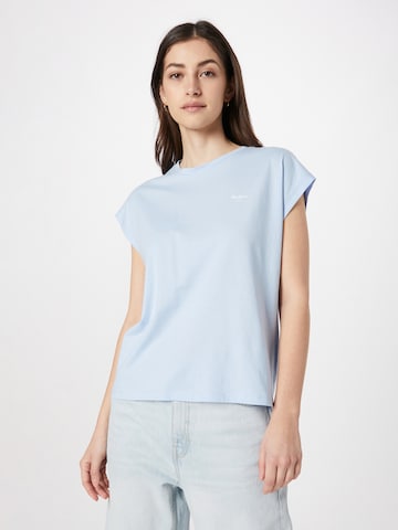 Pepe Jeans - Camisa 'BLOOM' em azul: frente
