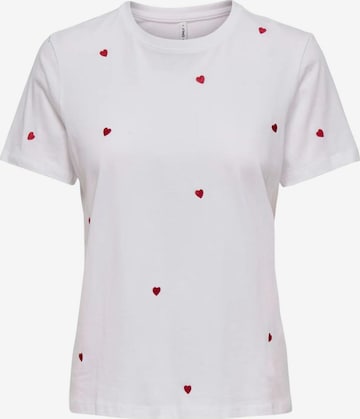 ONLY - Camiseta 'ONLKETTY' en blanco: frente