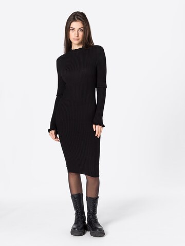 PIECES Knitted dress 'LAISA' in Black: front