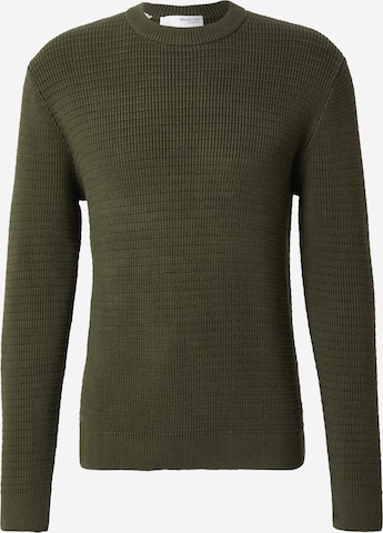 Pullover 'SLHTheo' di SELECTED in verde: frontale