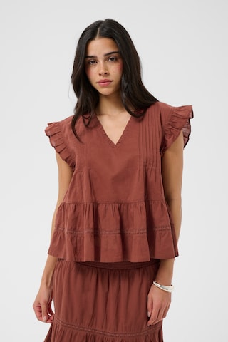 Kaffe - Blusa 'KAValerie' em castanho: frente