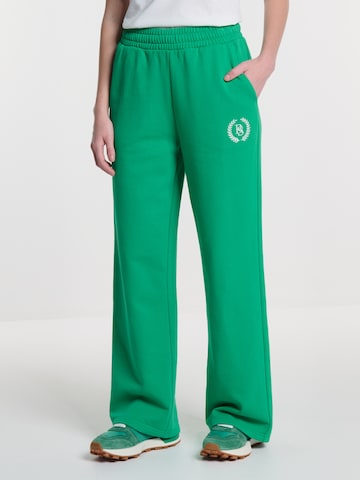 Wide Leg Pantalon ' PEKINA ' BIG STAR en vert : devant