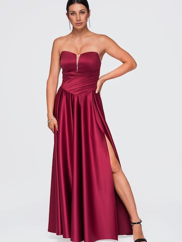 Robe de soirée Ombre en rouge : devant