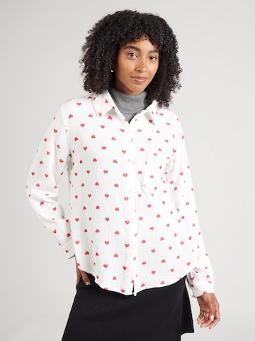 Hailys - Blusa 'Al44ina' en blanco: frente
