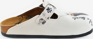 GobyKlompe 'Women shoes Goby-Calceo mules with cats WCAL342' - bijela boja: prednji dio