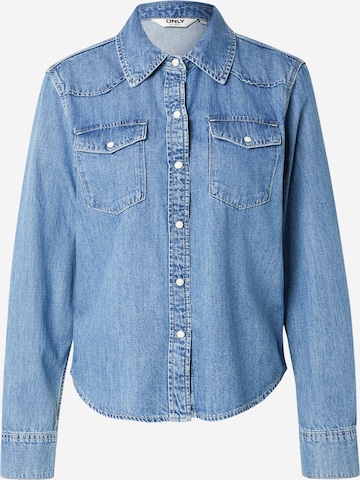 Chemisier 'ONLCharlize' ONLY en bleu : devant