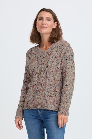 Pull-over Pulz en marron : devant